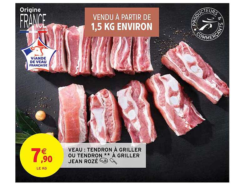 veau : tendron à griller ou tendron à griller jean rozé