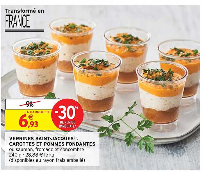 verrines saint-jacques carottes et pommes fondantes -30% de remise immédiate