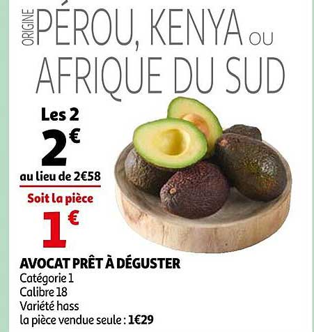 avocat prêt à déguster