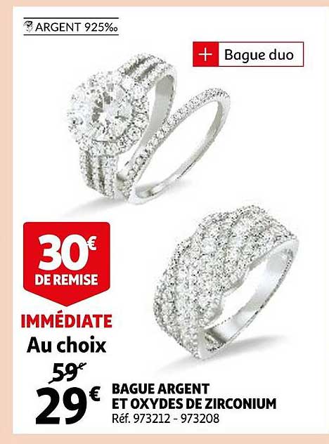 bague argent et oxydes de zirconium