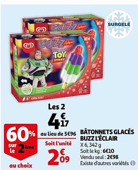 bâtonnets glacés buzz l'éclair