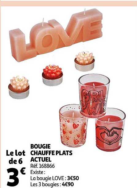 bougie chauffe plats actuel