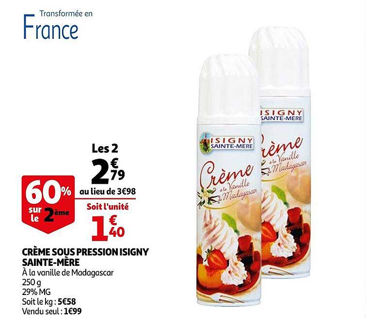 crème sous pression isigny sainte-mère