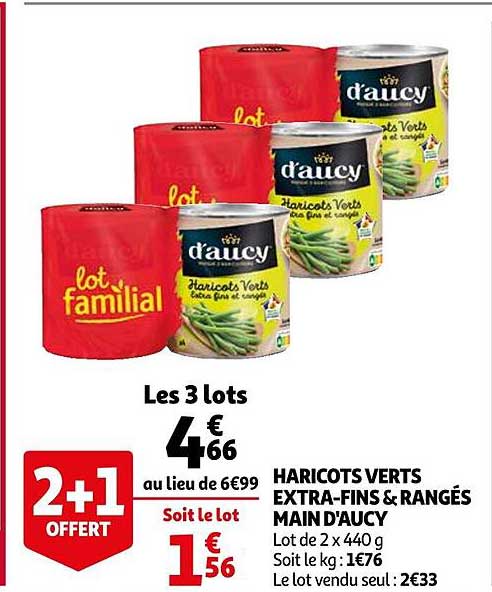 haricots verts extra-fins & rangés main d'aucy