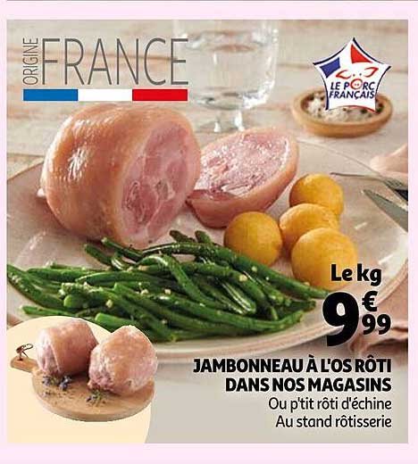 jambonneau à l'os rôti dans nos magasins