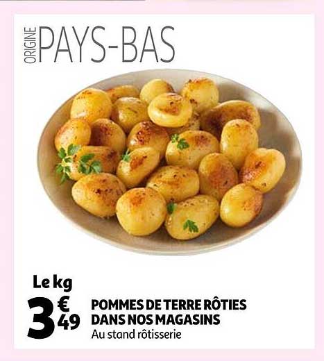 pommes de terre rôties dans nos magasins