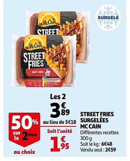 street fries surgelées mc cain