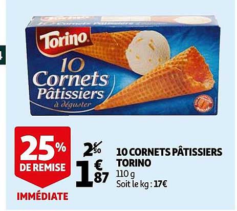 10 cornets pâtissiers torino