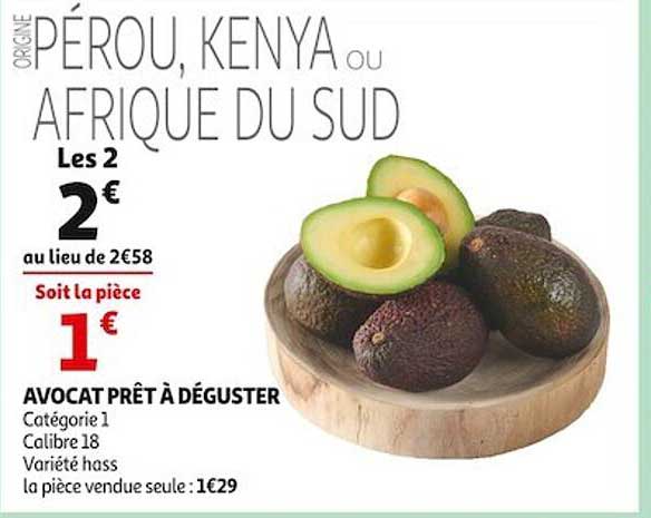 avocat prêt à déguster