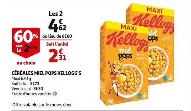 céréales miel pops kellogg's