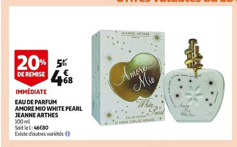 eau de parfum amore mio white pearl jeanne arthes