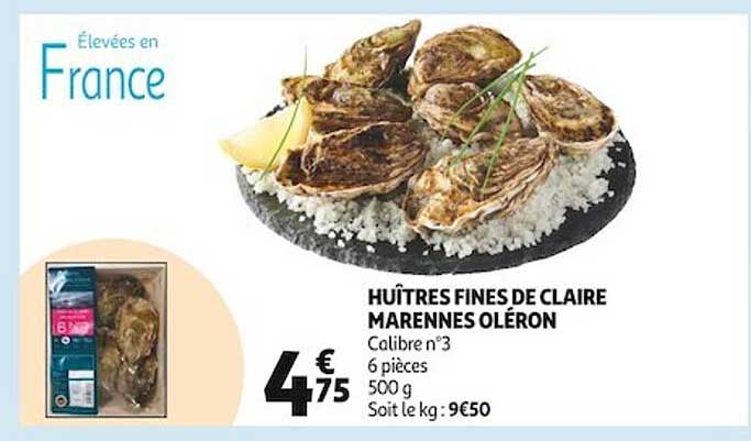 huîtres fines de claire marennes oléron