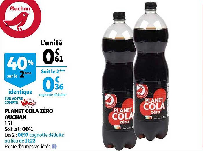 planet cola zéro auchan