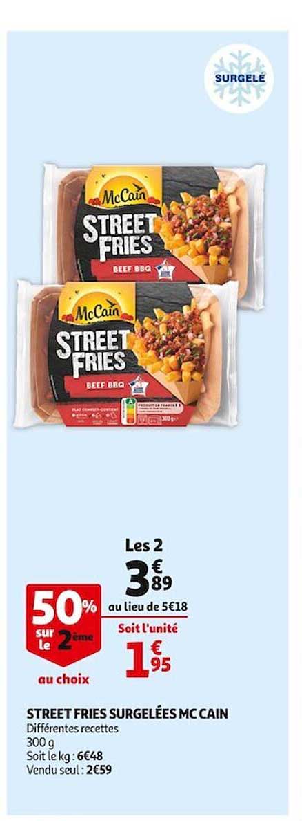 street fries surgelées mc cain