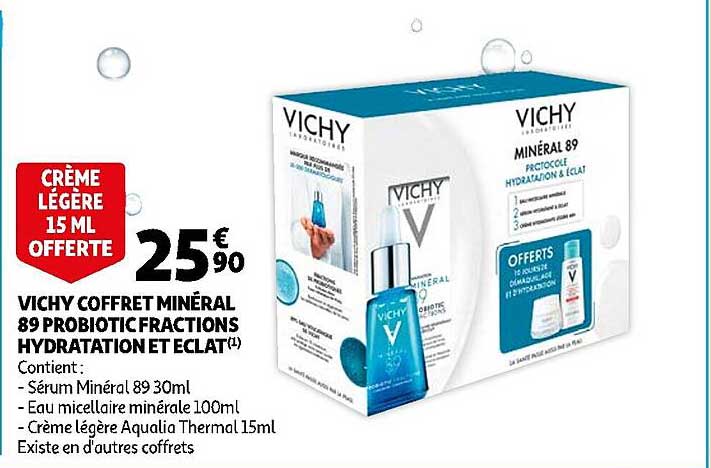 vichy coffret minéral 89 probiotic fractions hydratation et eclat