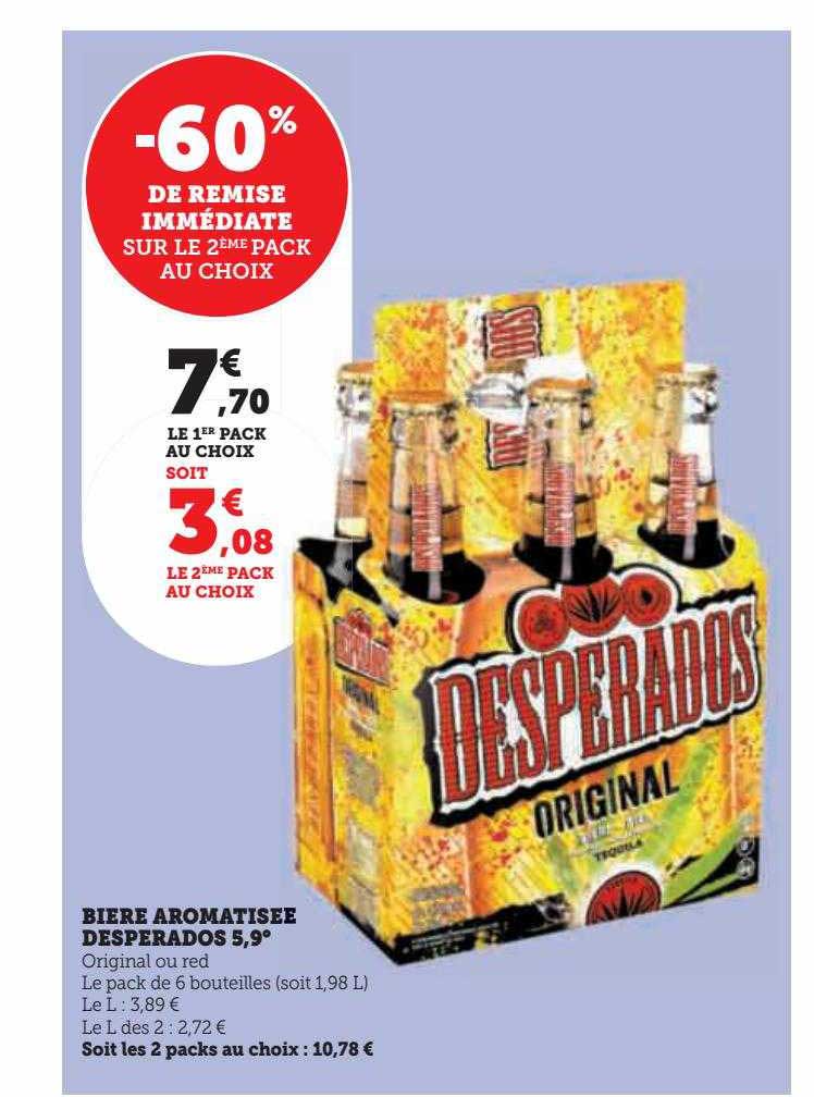 bière aromatisée desperados 5,9°