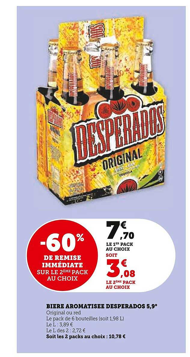bière aromatisée desperados 5,9°