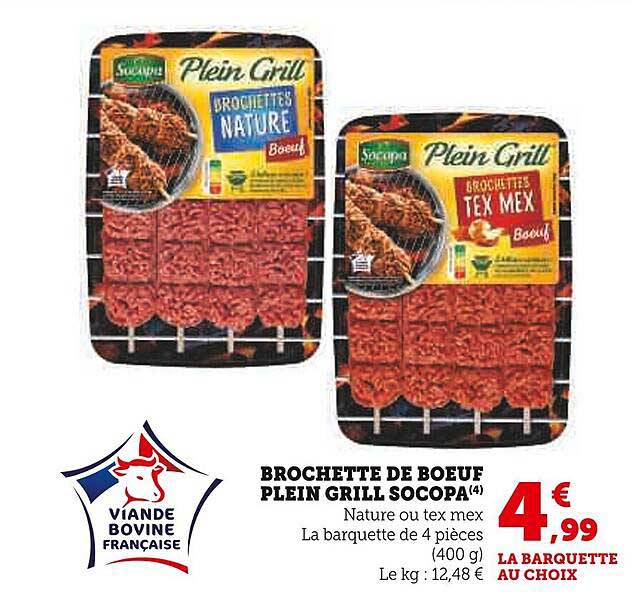 Brochette De Bœuf Plein Grill Socopa