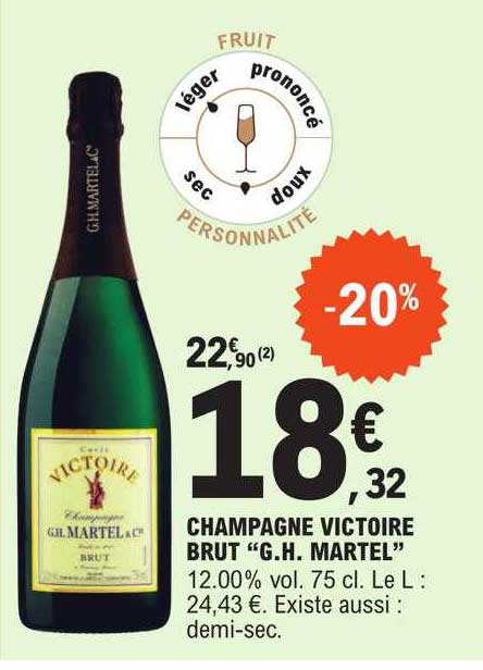 champagne victoire brut "g.h. martel"