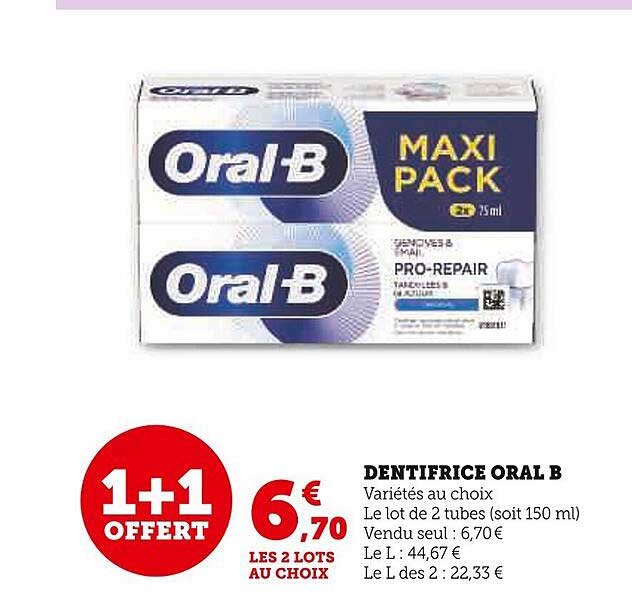 dentifrice oral b