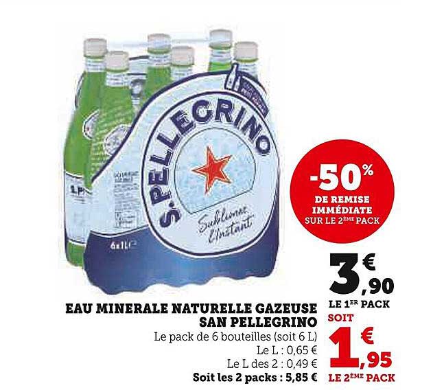 eau minérale naturelle gazeuse san pellegrino