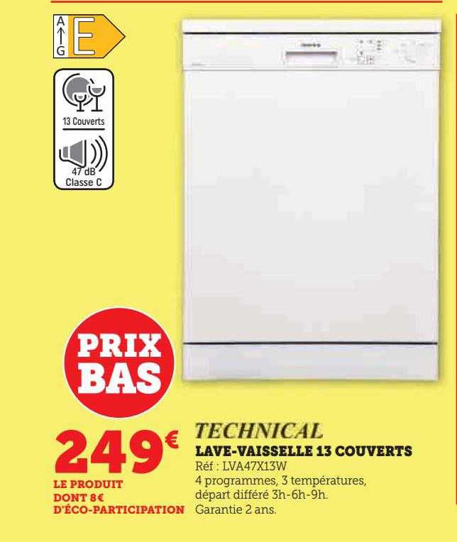 lave-vaisselle 13 couverts technical