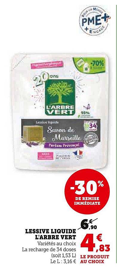 lessive liquide l'arbre vert