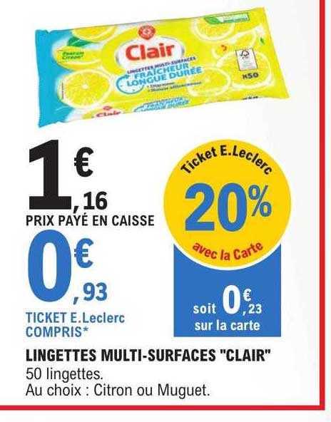 lingettes multi-surfaces "clair"