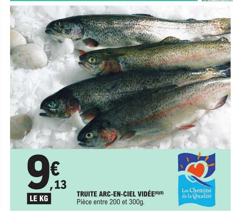 truite arc-en-ciel vidée