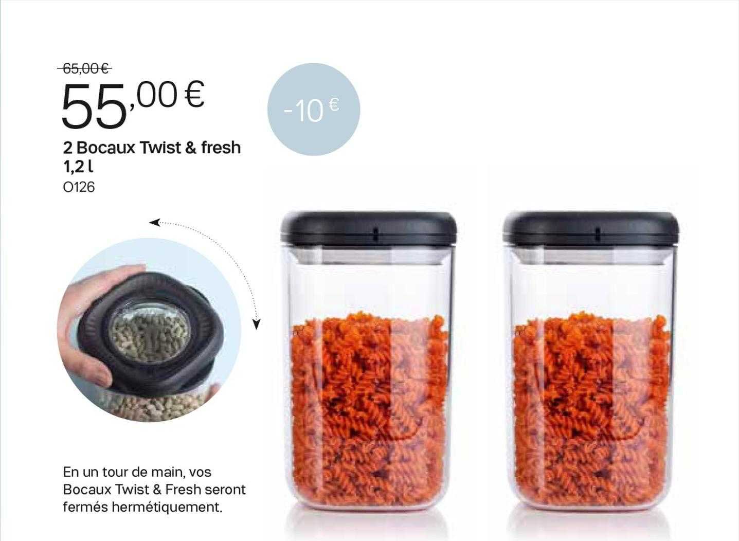 2 bocaux twist & fresh 1,2l