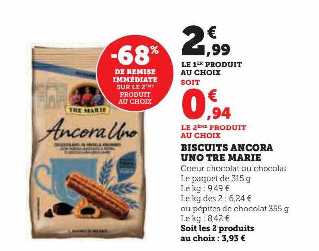 biscuits ancora uno tre marie