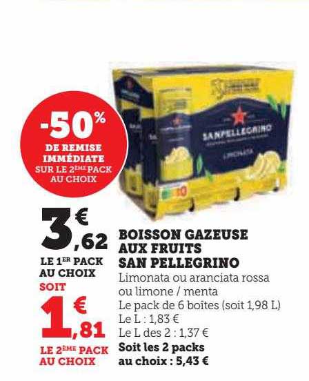 boisson gazeuse aux fruits san pellegrino