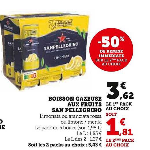 boisson gazeuse aux fruits san pellegrino