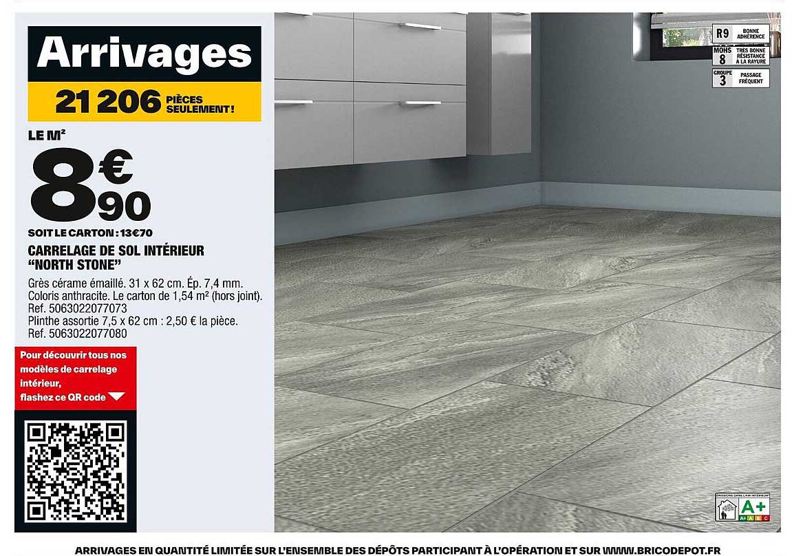 carrelage de sol intérieur "north stone"