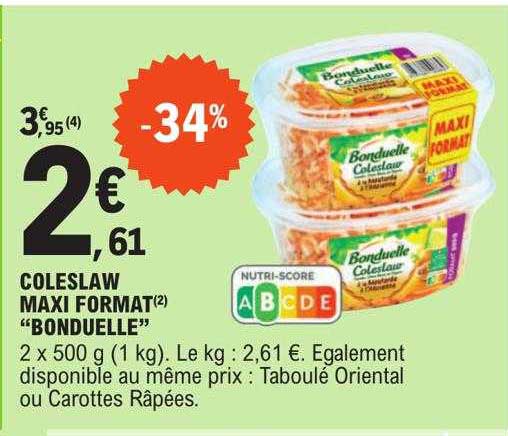 coleslaw maxi format "bonduelle"