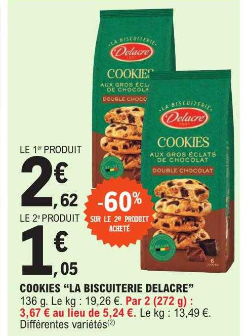 Cookies "la Biscuiterie Delacre"
