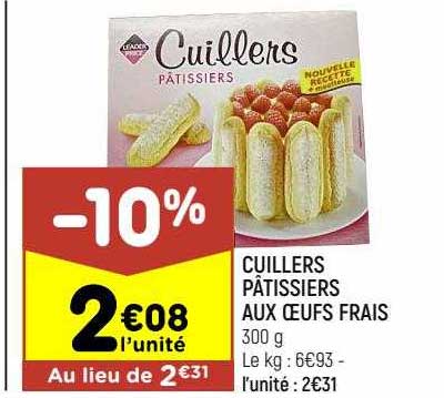 cuillers pâtissiers aux œufs frais