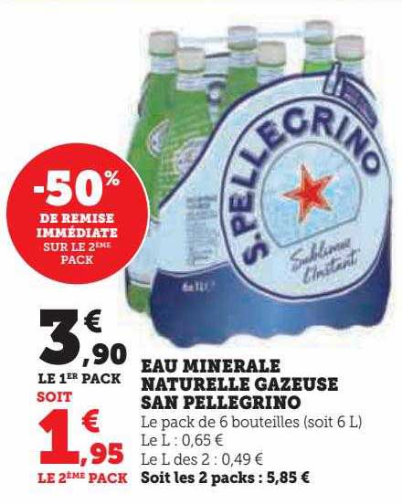 eau minérale naturelle gazeuse san pellegrino