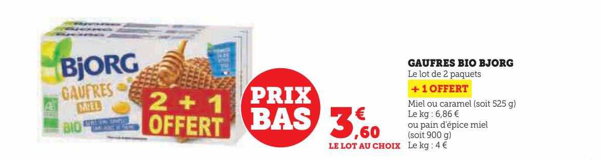 Gaufres Bio Bjorg
