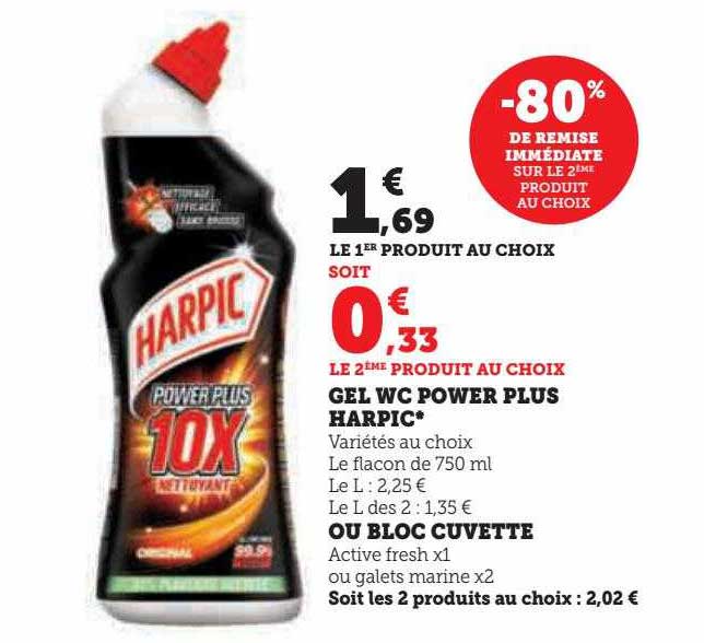 gel wc power plus harpic ou bloc cuvette