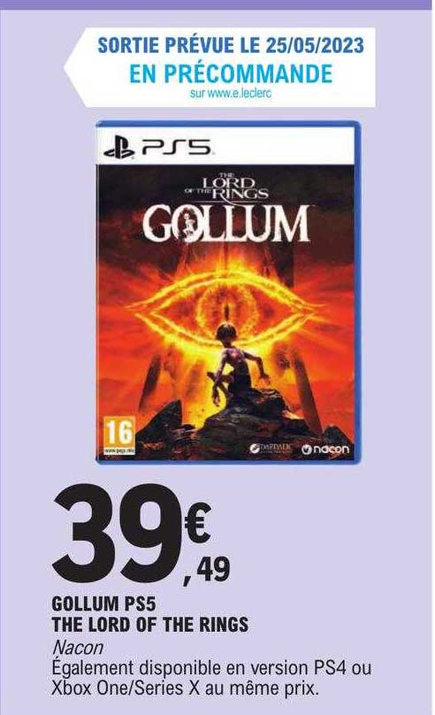 gollum ps5 the lord of the rings