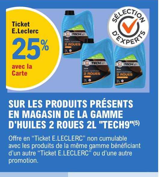 la gamme d'huiles 2 roues 2l "tech9"