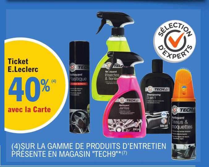 La Gamme De Produits D'entretien Présente En Magasin "tech9"