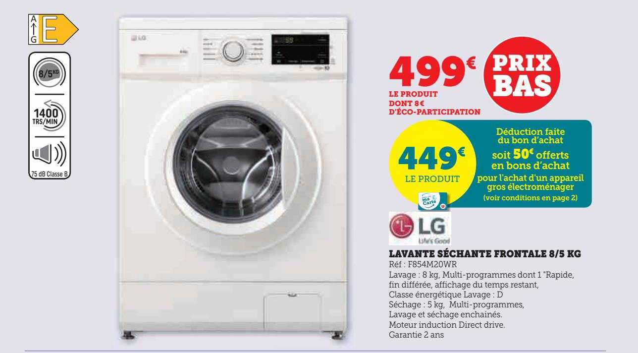 lavante séchante frontale 8-5 kg lg