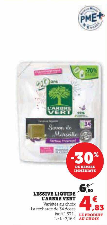 lessive liquide l'arbre vert