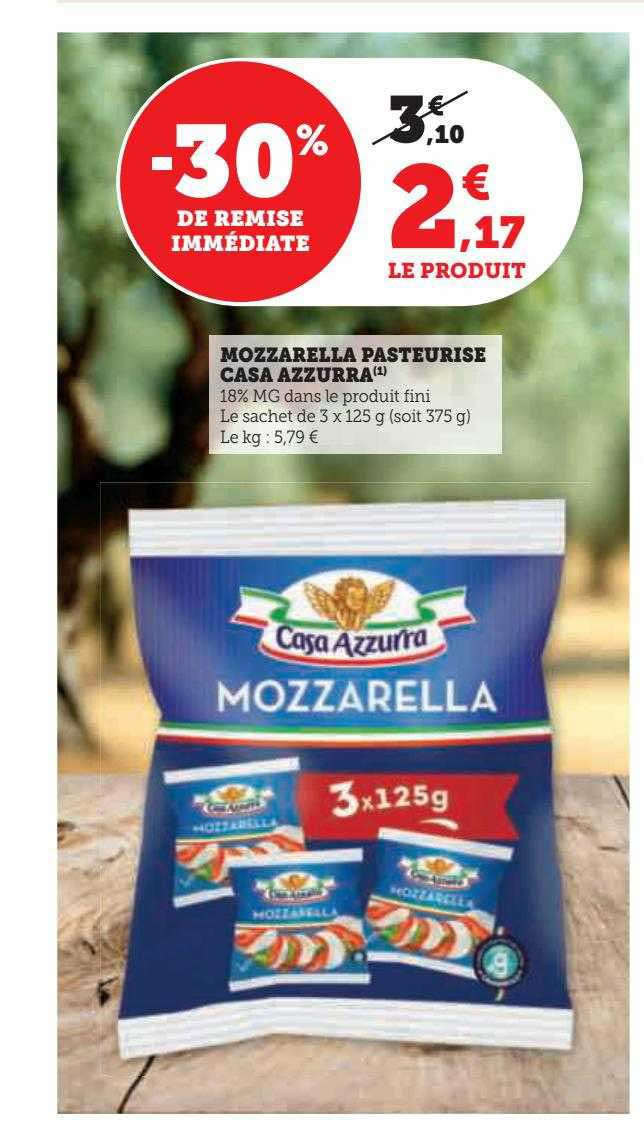 Mozzarella Pasteurisé Casa Azzurra