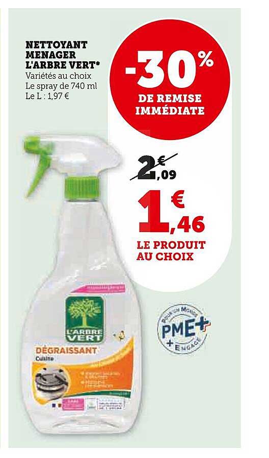 nettoyant ménager l'arbre vert