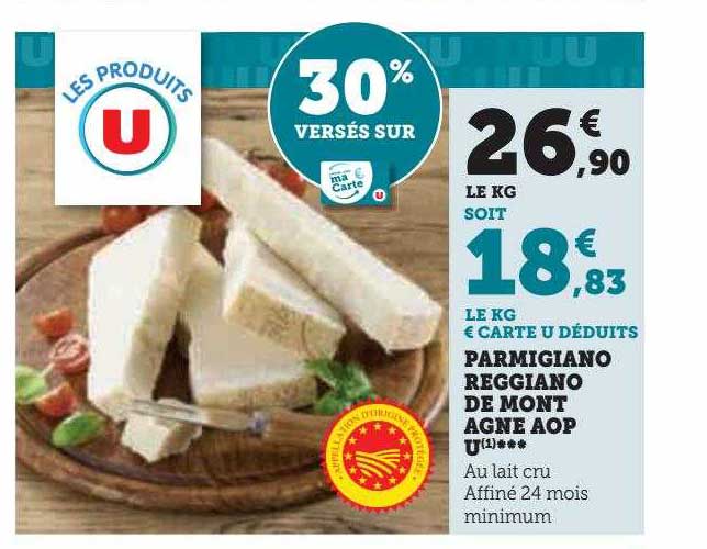 parmigiano reggiano de mont agne aop u