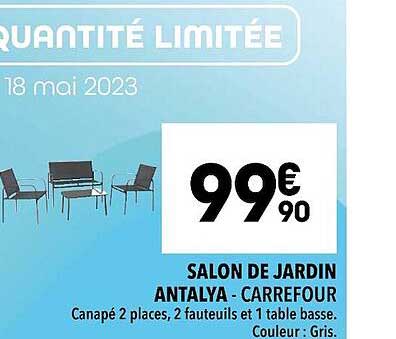 salon de jardin antalya - carrefour