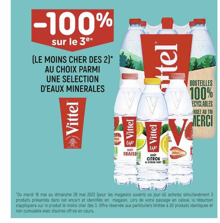 sélection d'eaux minérales vittel